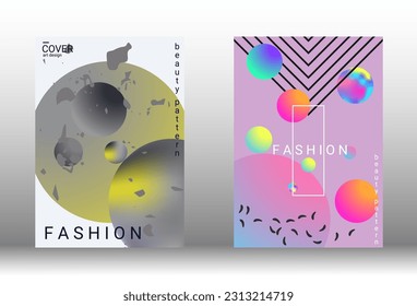 Modern design template. Set of modern abstract covers. Creative backgrounds from abstract gradient shapes to create a trendy abstract cover, banner, poster, booklet. Vector illustration. EPS 10.
