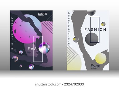 Modern design template. Set of modern abstract covers. Creative backgrounds from abstract gradient shapes to create a trendy abstract cover, banner, poster, booklet. Vector illustration. EPS 10.