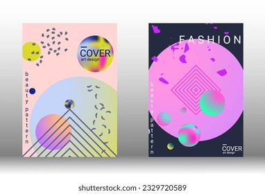 Modern design template. Set of modern abstract covers. Creative backgrounds from abstract gradient shapes to create a trendy abstract cover, banner, poster, booklet. Vector illustration. EPS 10.