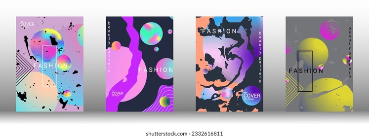 Modern design template. Set of modern abstract covers. Creative backgrounds from abstract gradient shapes to create a trendy abstract cover, banner, poster, booklet. Vector illustration. EPS 10.