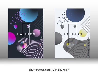 Modern design template. Set of modern abstract covers. Creative backgrounds from abstract gradient shapes to create a trendy abstract cover, banner, poster, booklet. Vector illustration. EPS 10.