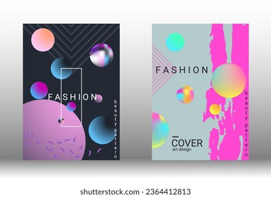 Modern design template. Set of modern abstract covers. Creative backgrounds from abstract gradient shapes to create a trendy abstract cover, banner, poster, booklet. Vector illustration. EPS 10.