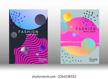 Modern design template. Set of modern abstract covers. Creative backgrounds from abstract gradient shapes to create a trendy abstract cover, banner, poster, booklet. Vector illustration. EPS 10.