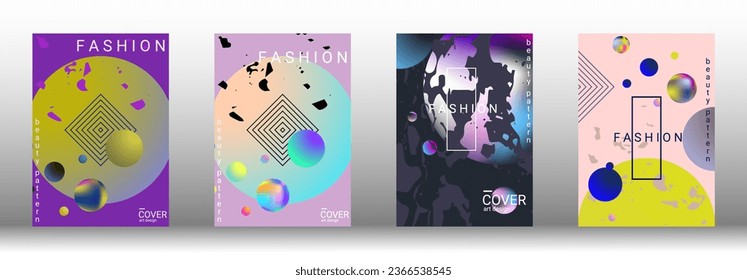 Modern design template. Set of modern abstract covers. Creative backgrounds from abstract gradient shapes to create a trendy abstract cover, banner, poster, booklet. Vector illustration. EPS 10.