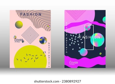 Modern design template. Set of modern abstract covers. Creative backgrounds from abstract gradient shapes to create a trendy abstract cover, banner, poster, booklet. Vector illustration. EPS 10.