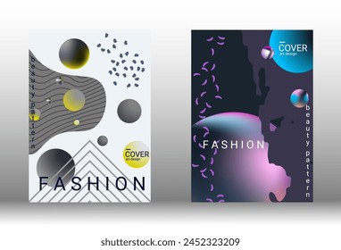 Modern design template. Set of modern abstract covers. Creative backgrounds from abstract gradient shapes to create a trendy abstract cover, banner, poster, booklet. Vector illustration. EPS 10.