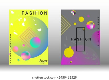 Modern design template. Set of modern abstract covers. Creative backgrounds from abstract gradient shapes to create a trendy abstract cover, banner, poster, booklet. Vector illustration. EPS 10.