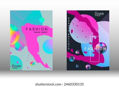 Modern design template. Set of modern abstract covers. Creative backgrounds from abstract gradient shapes to create a trendy abstract cover, banner, poster, booklet. Vector illustration. EPS 10.