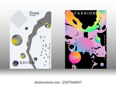 Modern design template. Set of modern abstract covers. Creative backgrounds from abstract gradient shapes to create a trendy abstract cover, banner, poster, booklet. Vector illustration. EPS 10.