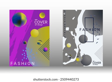 Modelo de design moderno. Conjunto de capas abstratas modernas. Planos de fundo criativos de formas de gradiente abstratas para criar uma capa abstrata moderna, banner, cartaz, livreto. Ilustração vetorial. EPS 10.