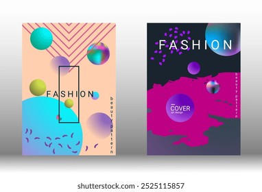 Modelo de design moderno. Conjunto de capas abstratas modernas. Planos de fundo criativos de formas de gradiente abstratas para criar uma capa abstrata moderna, banner, cartaz, livreto. Ilustração vetorial. EPS 10.