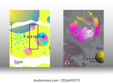 Modelo de design moderno. Conjunto de capas abstratas modernas. Planos de fundo criativos de formas de gradiente abstratas para criar uma capa abstrata moderna, banner, cartaz, livreto. Ilustração vetorial. EPS 10.