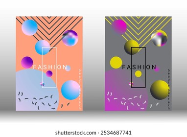 Modelo de design moderno. Conjunto de capas abstratas modernas. Planos de fundo criativos de formas de gradiente abstratas para criar uma capa abstrata moderna, banner, cartaz, livreto. Ilustração vetorial. EPS 10.