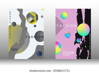 Modern design template. Set of modern abstract covers. Creative backgrounds from abstract gradient shapes to create a trendy abstract cover, banner, poster, booklet. Vector illustration. EPS 10.