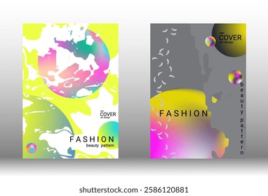 Modern design template. Set of modern abstract covers. Creative backgrounds from abstract gradient shapes to create a trendy abstract cover, banner, poster, booklet. Vector illustration. EPS 10.