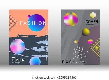 Modern design template. Set of modern abstract covers. Creative backgrounds from abstract gradient shapes to create a trendy abstract cover, banner, poster, booklet. Vector illustration. EPS 10.