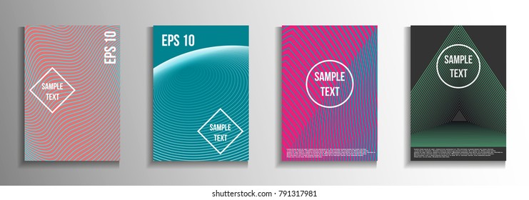 Modern design template. A set of modern abstract covers. Creative background colors.  Suitable for decorating business brochures, banners, posters.