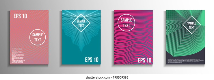 Modern design template. A set of modern abstract covers. Creative background colors.  Suitable for decorating business brochures, banners, posters.