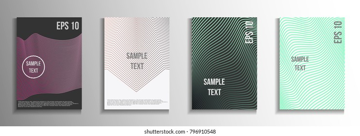 Modern design template. A set of modern abstract covers. Creative background colors.  Suitable for decorating business brochures, banners, posters.