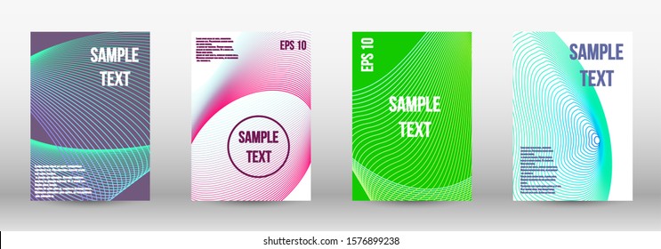 Modern design template. A set of trendy covers.  Geometric template with lines for booklet cover. Trendy geometric patterns. EPS10 Vector Design.