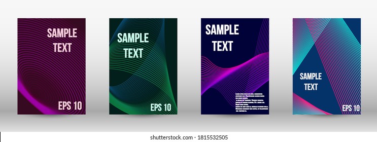 Modern design template. A set of trendy covers.  Geometric template with lines for booklet cover. Trendy geometric patterns. EPS10 Vector Design.