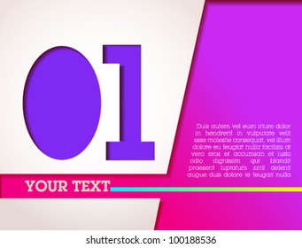 Modern design template / simple and clean / cut out / fully editable for graphic design, web banners or digital presentation - colorful template