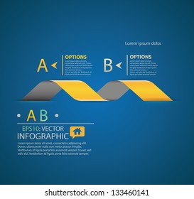 Modern design template spiral ribbon infograpgics. Vector