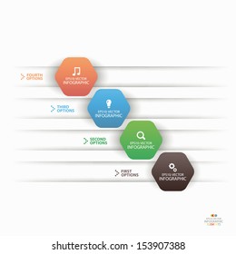 Modern design template, step origami style options banner. Vector illustration.