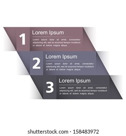 Modern design template with three elements, vector eps10 illustration