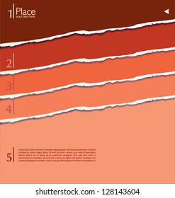 Modern Design template with torn paper