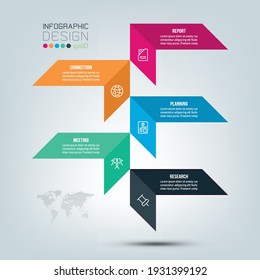 Plantilla de diseño moderno para infografías, banner, etiquetas.