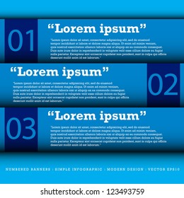 Modern Design template used for infographics numbered banners graphic or website layout vector