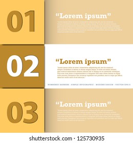 Modern Design template used for infographics numbered banners graphic or website layout vector
