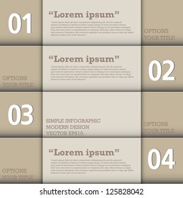 Modern Design template used for infographics numbered banners graphic or website layout vector