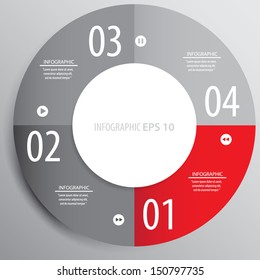 Modern Design template used for infographics numbered banners