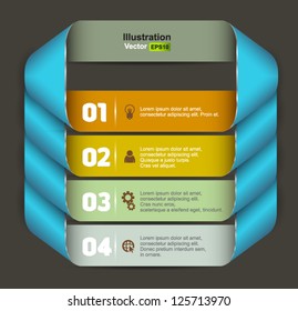 Modern Design template vector / for infographics / numbered banners horizontal