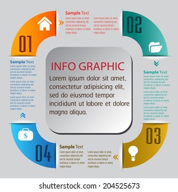modern design template for website and graphic, icon, number, text box.