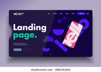 Modern design template for websites, landing page, mobile site or apps.