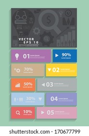 Modern Design template workflow layout, diagram, step up options, Vector illustration