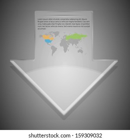 Modern Design template with world map