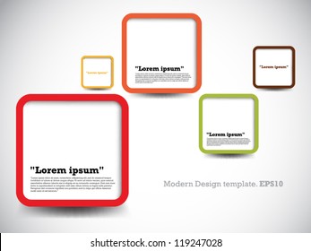 Modern Design Template for Your Website or Banner. vector