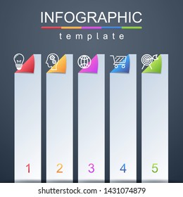 Modern design templates for presenting marketing information or business planning information,Infographic template,Vector.