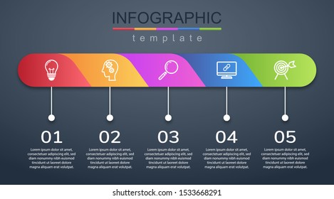 Modern design templates for presenting marketing information or business planning information,Infographic template,Vector.