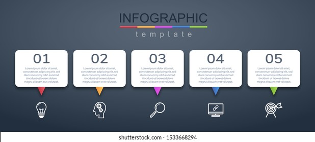 Modern design templates for presenting marketing information or business planning information,Infographic template,Vector.