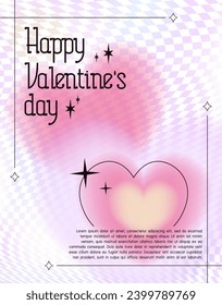 Modern design templates for Valentine's Day. flowing gradient posters with linear shapes. trendy minimalist 2000 aesthetic with linear arched frame typography. blurred pastel pale background