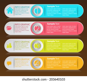 modern design text box template for website and graphic, icon. numbers.
