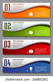 Modern design text box for website and graphic. Number. Icon.