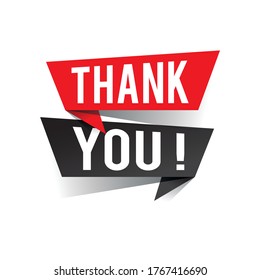 Modern design thank you text on speech bubbles, Show Gratitude concept vector illustration