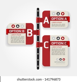 Modern  Design timeline template / can be used for infographics / numbered banners / horizontal cutout lines / graphic or website layout vector