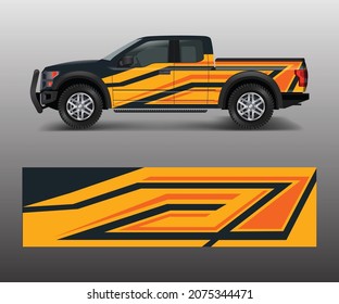 modern design for truck graphics vinyl wrap vector
